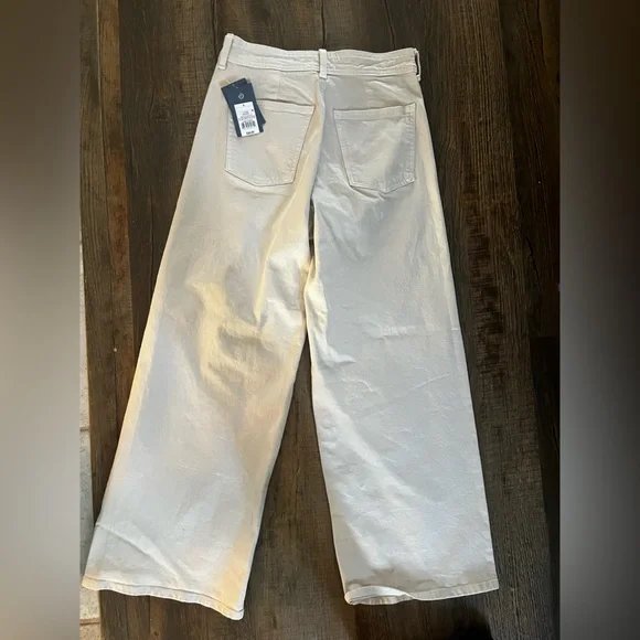 NWT Cream Wide-Leg Pants - Picture 2 of 6